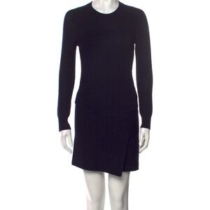 Etoile Isabel Marant Mini Long Sleeve Sweater Dress with Crew Neck